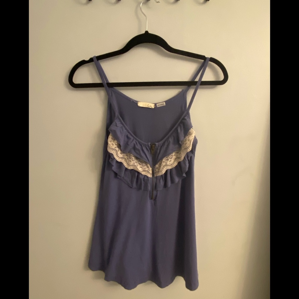 🌺Lush Quarter Zip & Lace Cami (M)